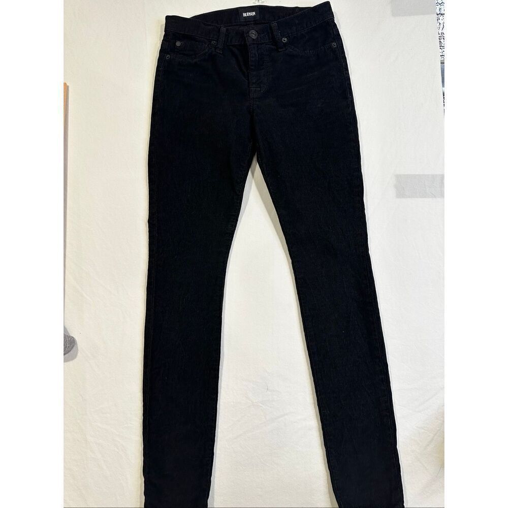 Hudson Mid Rise Skinny Black Corduroy Pants/Jeans, Size 24